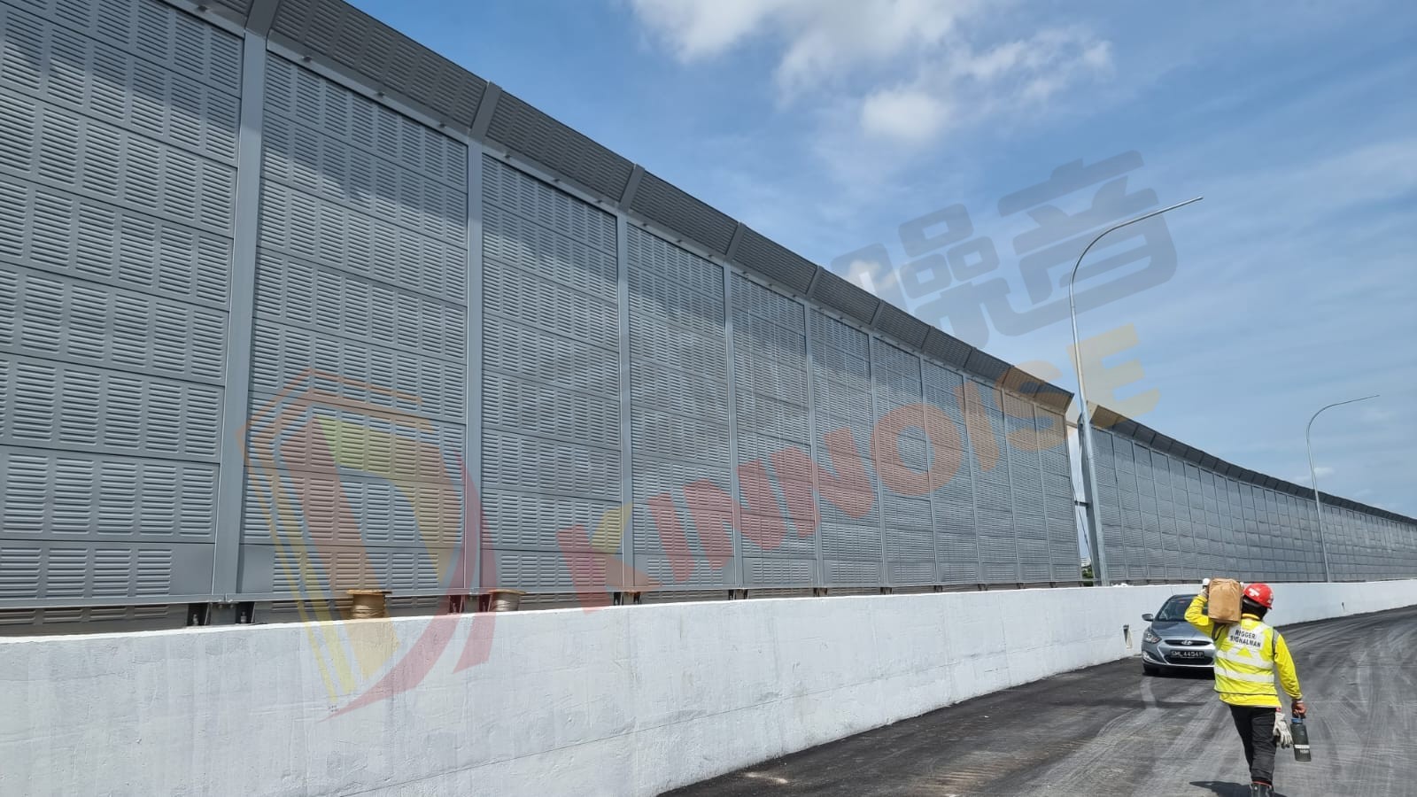 Singapore Bridge Noise Barrier Project | Urban Traffic Noise Control Solution