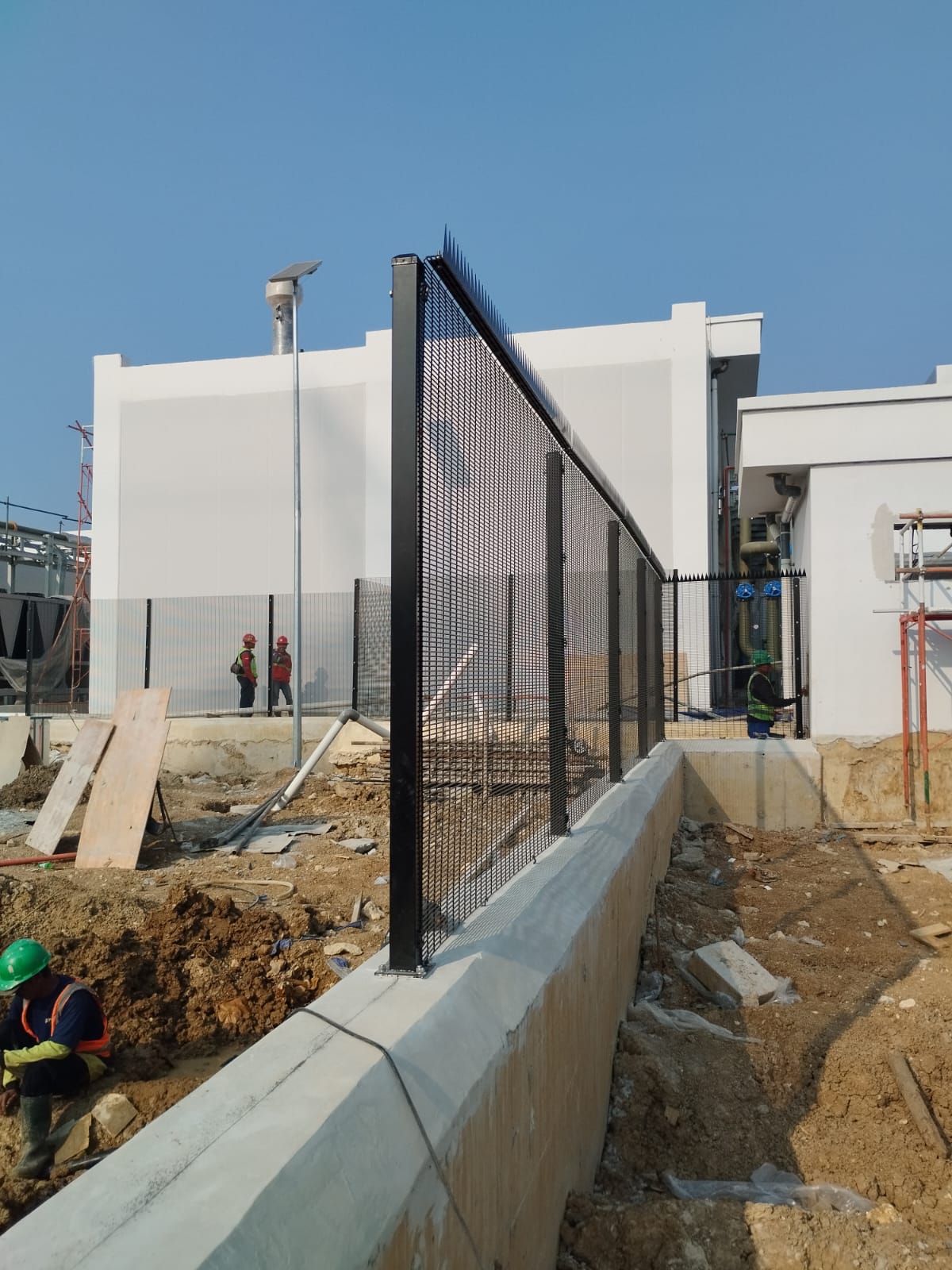 358 anti-climb security fence around an Indonesia data center completed in 2026
