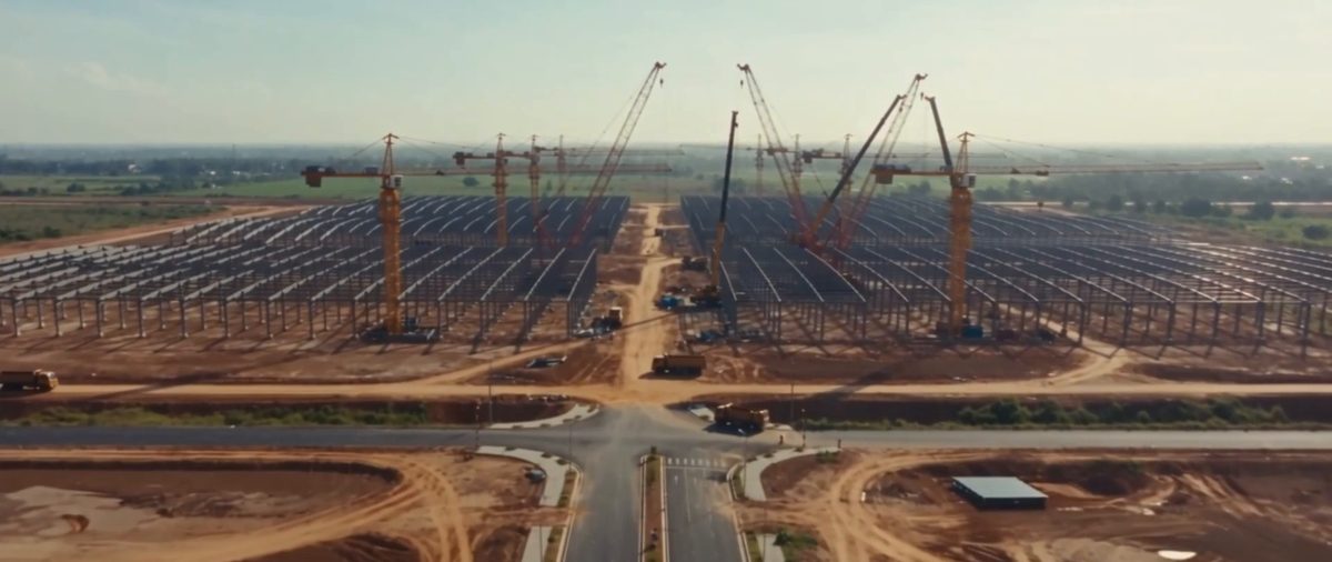 Infrastructure under construction at Jinpai Port in Hainan