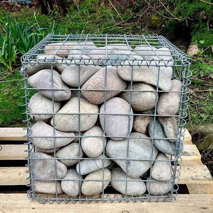 Galvanized Steel Decorative Garden Cage Fence Gabion Stone Baskets Box Welded Wire Mesh Square Hole Custom Cut Made of Iron Wire