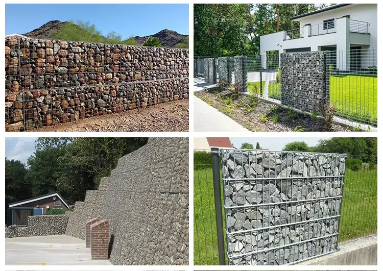 Galvanized Steel Decorative Garden Cage Fence Gabion Stone Baskets Box Welded Wire Mesh Square Hole Custom Cut Made of Iron Wire