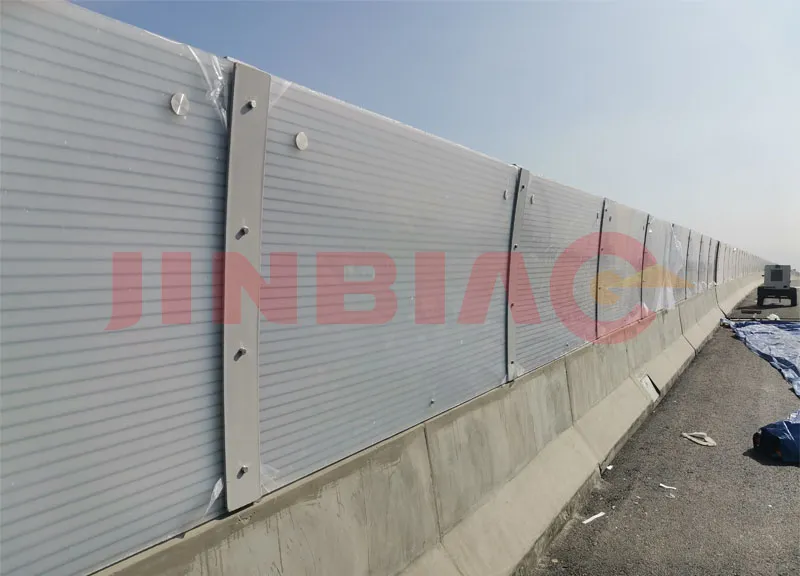 Highway noise barrier system protecting residential areas from traffic noise