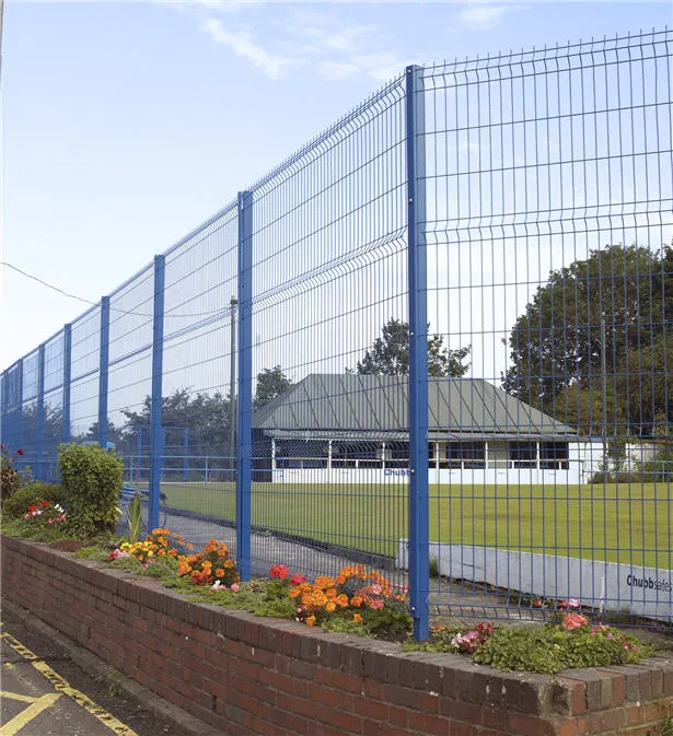 3D fence panels for perimeter security, galvanized and PVC coated V-bend wire mesh fence for industrial applications