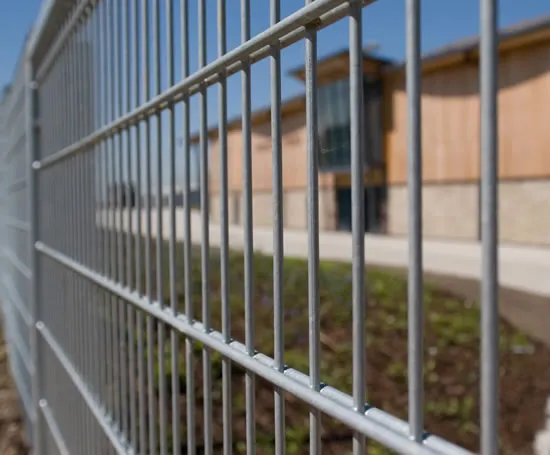 Heavy duty double wire fence system made of welded steel wire panels