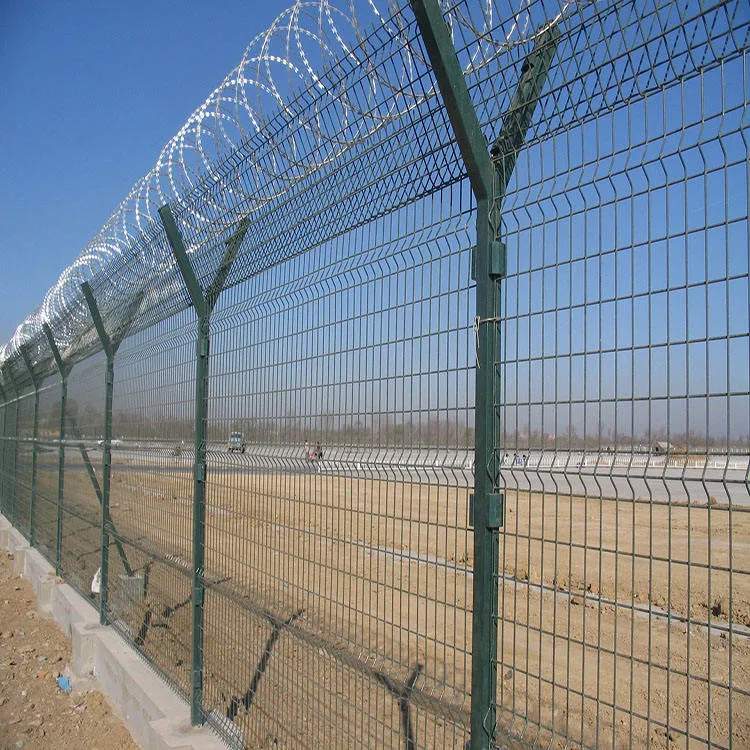 heavy duty airport fencing with steel posts