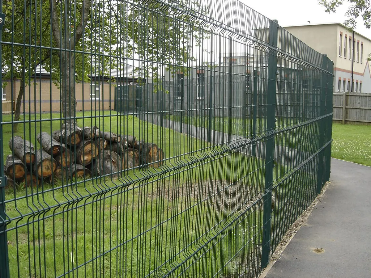 Paladin Fence 3D V-bend security mesh panel for industrial perimeter protection.