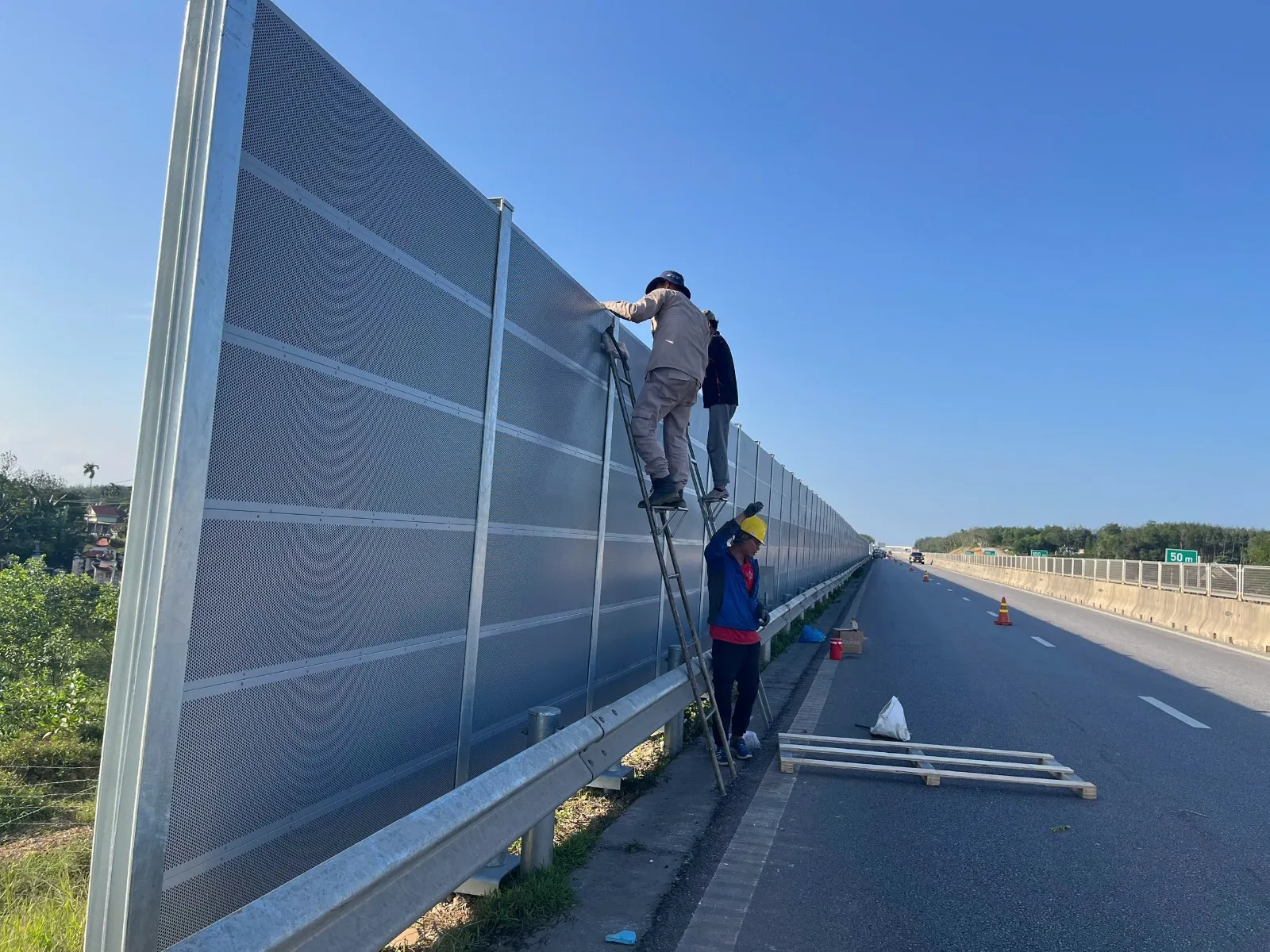 Vietnam Noise Barrier Project by Hebei Jinbiao Construction Materials Tech Corp., Ltd. Enters Installation Stage