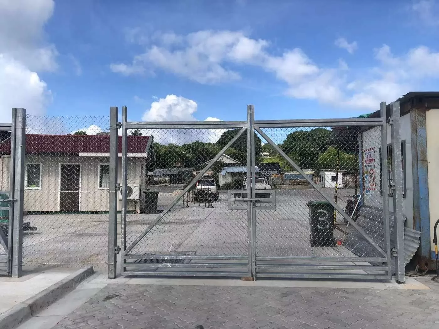 Nauru Aiwo Port Terminal Upgrade Project Chain Link Fence and Double Swing Gate