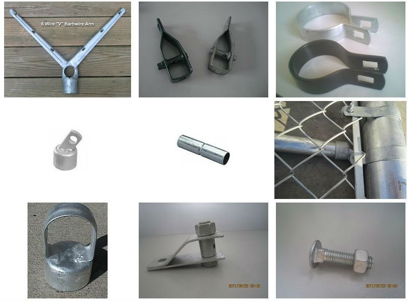 combined chain link fence accessory