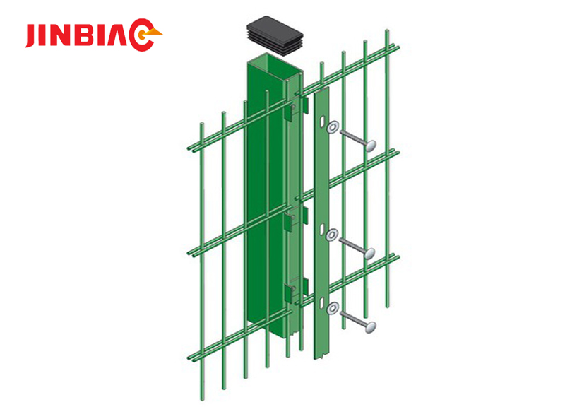 High quality cheap Double wire painted green double wire mesh fence