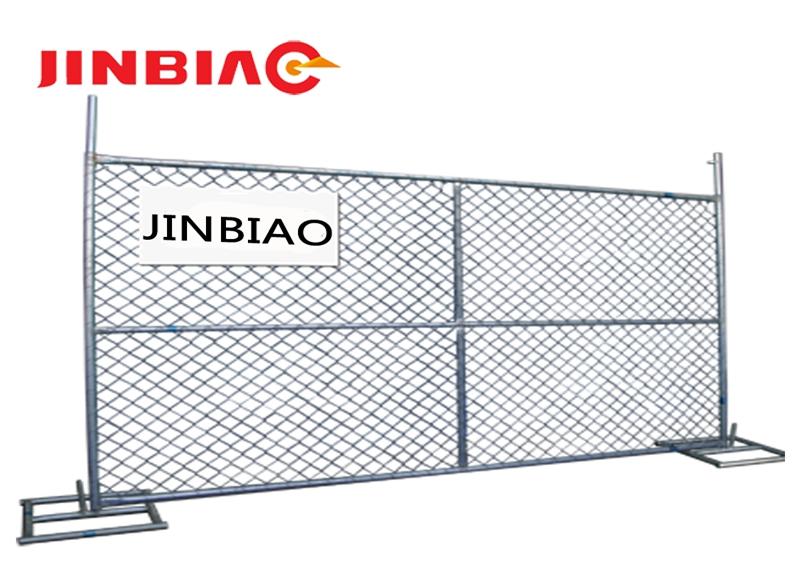 6' high x 10' long chain link portable panels be used temporary fences for construction-jinbiao