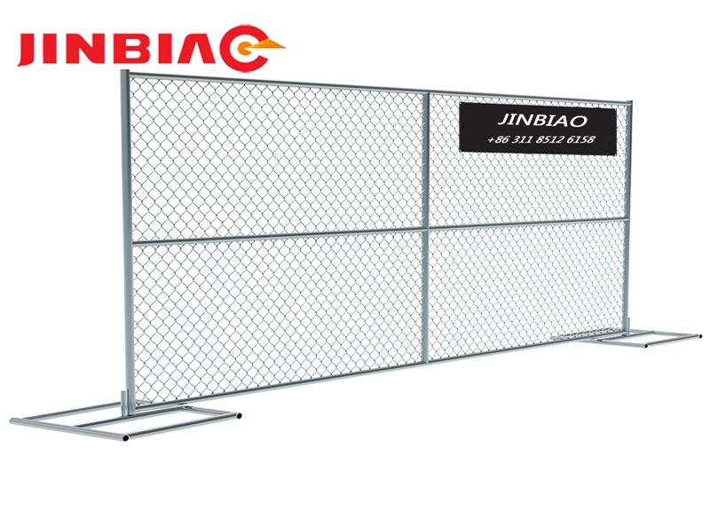 6' high x 10' long chain link portable panels be used temporary fences for construction-jinbiao