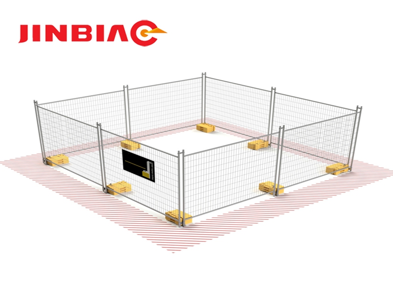 6' high x 10' long chain link portable panels be used temporary fences for construction-jinbiao