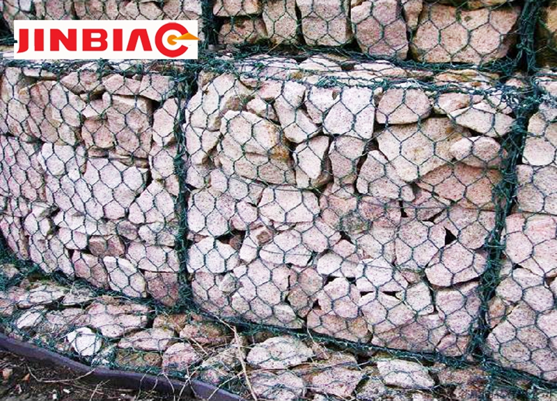 Galvanized hexagonal wire mesh baskets gabions 60x80 gabion mesh jinbiao