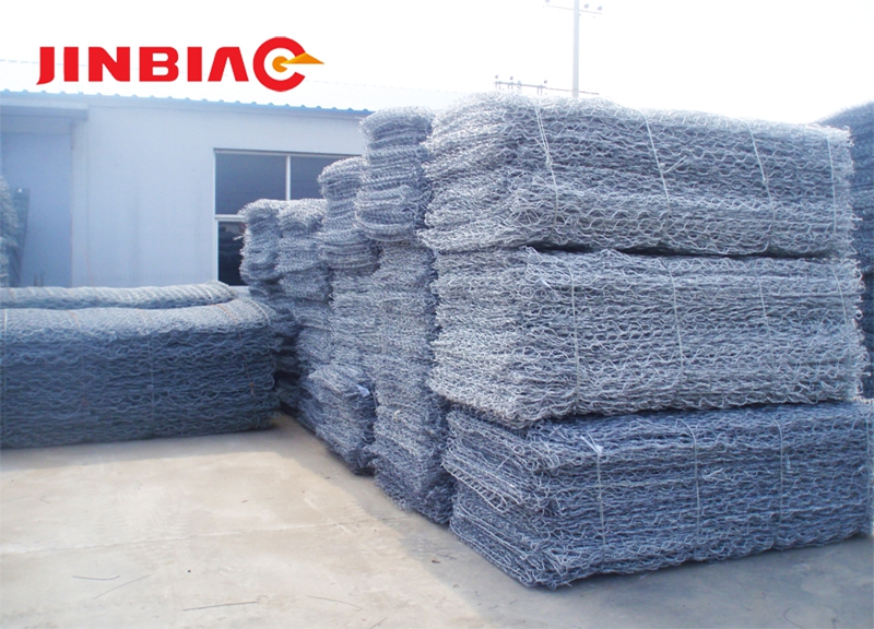 Galvanized hexagonal wire mesh baskets gabions 60x80 gabion mesh jinbiao