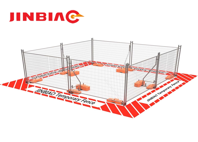 chain link portable panels be used temporary fences for construction jinbiao