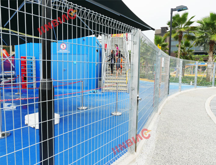 Singapore playground triangle folding fence project