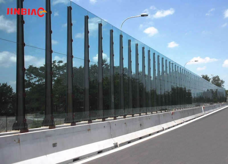 China JINBIAO Tempered glass noise barrier manufacturer