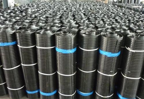Plastic geogrid/ false top protection net for underground coal mine